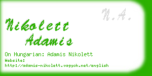 nikolett adamis business card